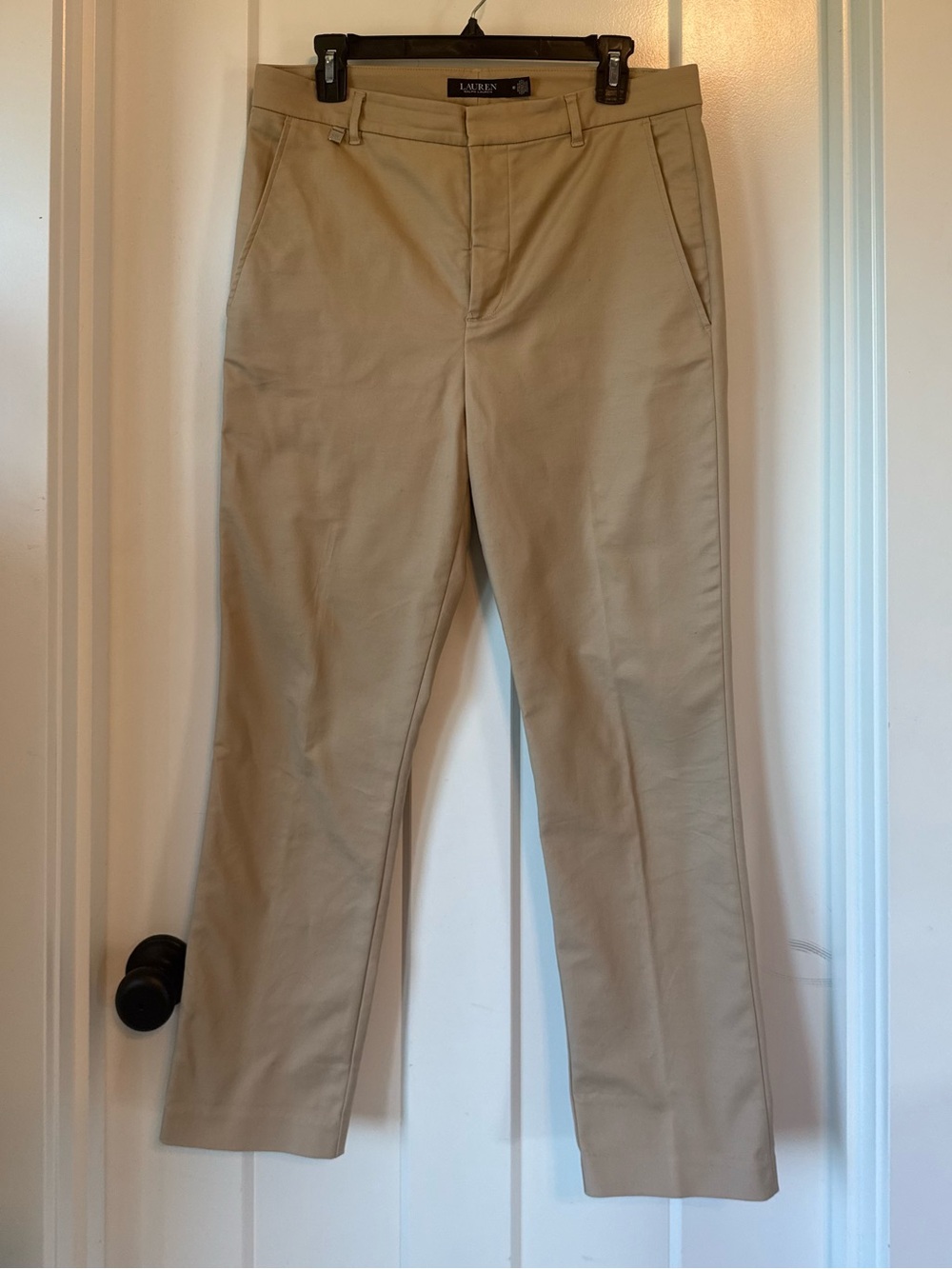 Lauren Ralph Lauren Khaki Chino Ankle Pants Tan Size Woman’s [10]